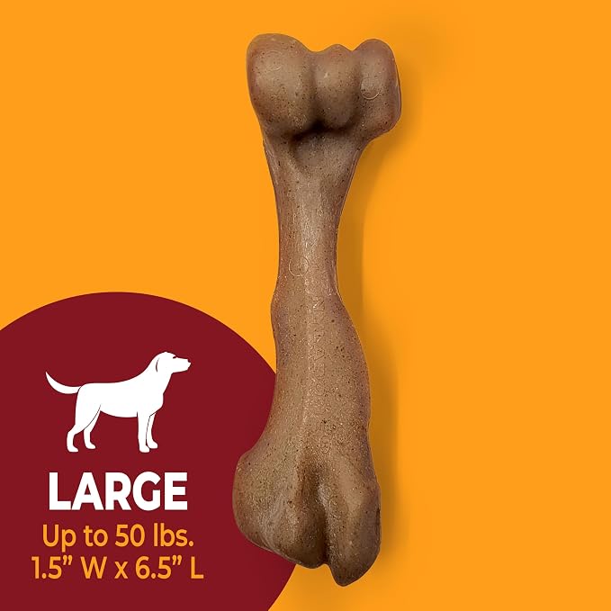 Nylabone Strong Chew Femur Bone Dog Toy, Dog Bone for Aggressive Chewers | Dog bones for large dogs and strong chewers, long-lasting chew toy made with real bison & venison