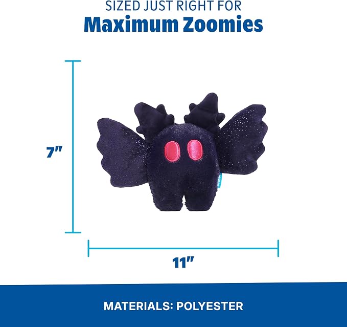 BarkBox Manny Mothman Dog Toy - Toy for Medium and Large Dogs | Cryptid Plush Toy with Whip-N-Flip Wings, Squeaker and Crinkle