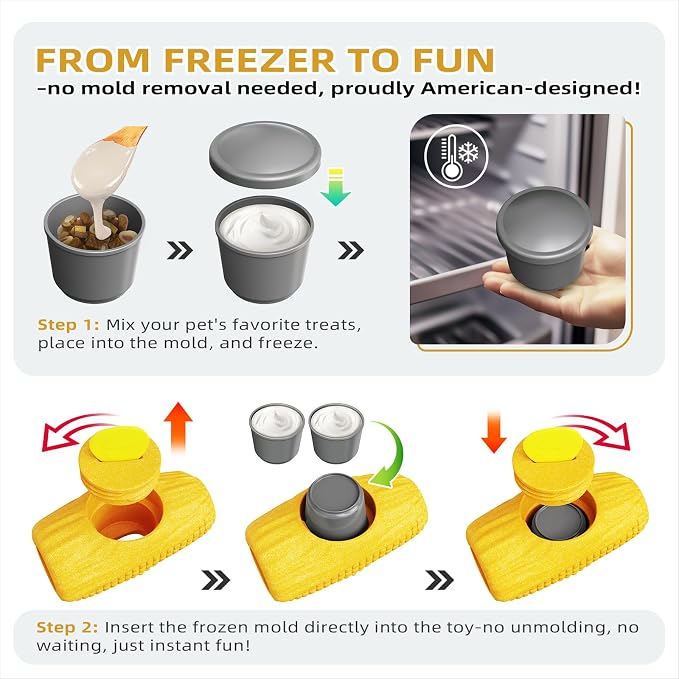 Multi-Functional Interactive Dog Toys for Aggressive Chewers, Indestructible Dog Toys for Medium/Large Breeds,Frozen Dog Treat Holder to Keep Them Busy,Reduces Anxiety(Pack of 1)