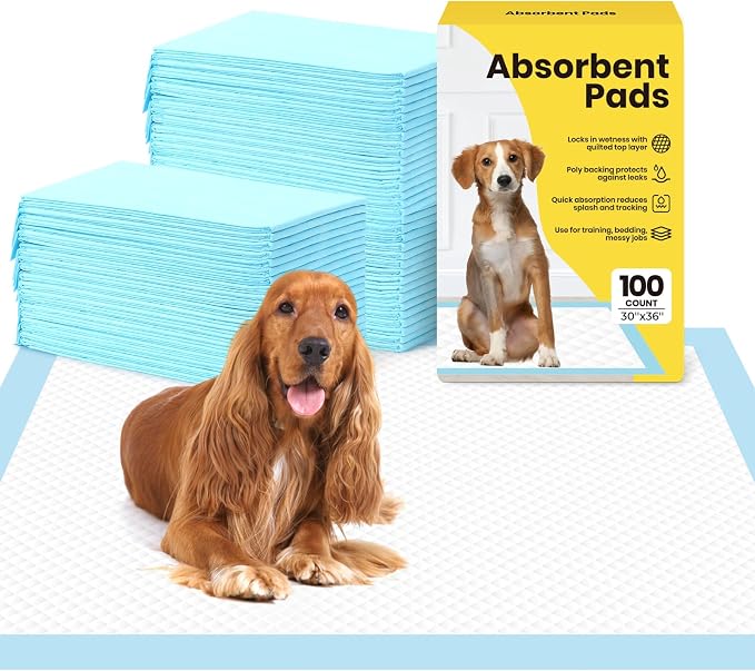 Super Absorbent & Leak-Proof Pet Pads - Thicken Disposable Potty Pads for Dogs & Cats - Extra Large Quick Dry 30''x36'' Pack of 100