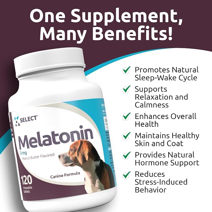 K9 Select Melatonin for Dogs, Peanut Butter, Medium
