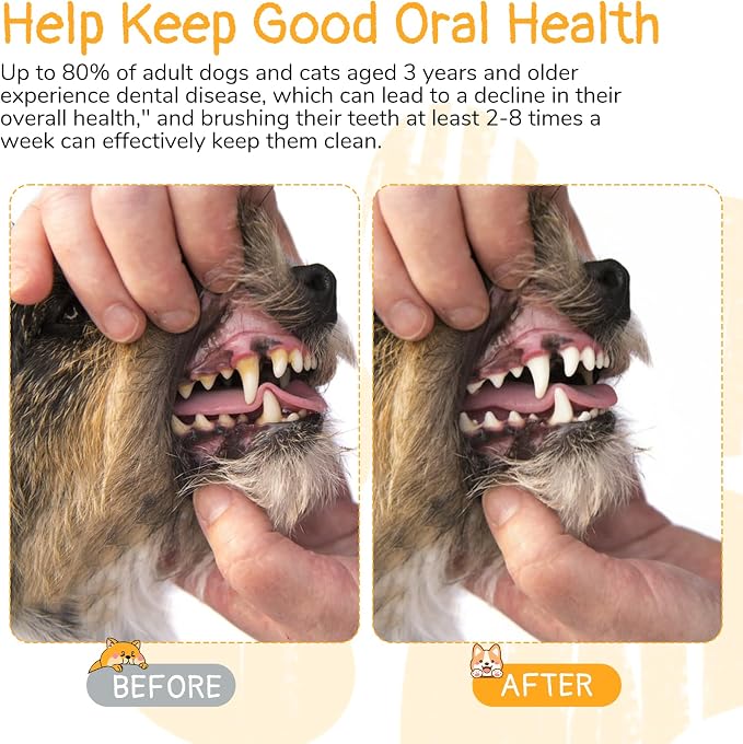 200 Pcs Dog Toothbrush Dual Headed Dental Brushes Bulk Dog Tooth Brushing Kit Long Handle Soft Bristles Pet Tooth Brush for Large and Small Dogs, Cats, Puppy Teeth Cleaning Dental Oral Care