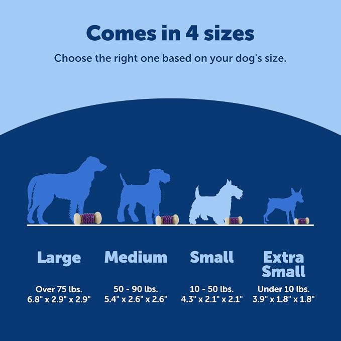 PetSafe Busy Buddy Nobbly Nubbly Treat Holding Dog Chew Toy, Small | Durable Nylon & Vanilla-Scented Rubber, Add Treat Rings or Peanut Butter, Top-Rack Dishwasher Safe, for Dogs 10-25 Lb
