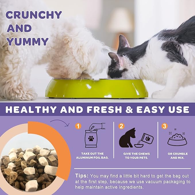 NATURE TARGET 6 Billion Freeze Dried Probiotics for Dogs, 120 Bites