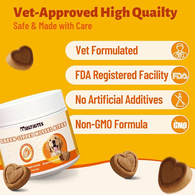 Green-Lipped Mussel Bites for Dogs, Natural Dog Joint Supplement
