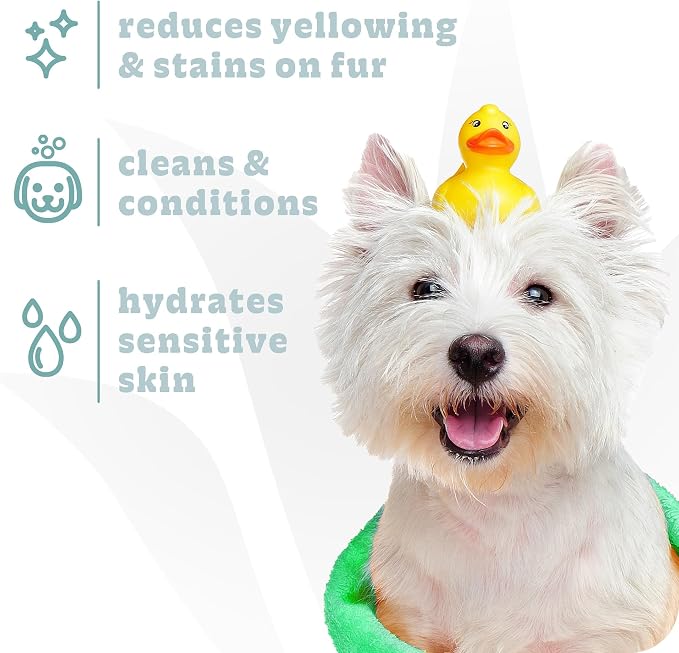 Espree Bright White Dog Shampoo & Conditioner, Dog Coat Whitening, 20oz | Professional Dog Grooming, Dog Whitening Shampoo, Dog Grooming Supplies, Stain Removing, Brightening Shampoo, Pet Shampoo