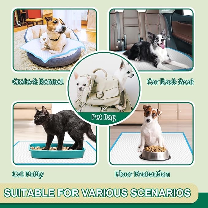Paw-FECT Piece - Pet Pee Pads 23"x23" 40 Count, 7 Layer Heavy Duty Super Absorbant with Diamond Lock Technology, Leak Proof, Quick Drying, Easily Disposible, for Dog/Cats/Rabbits, Potty Training