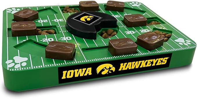 Pets First NCAA Iowa Hawkeyes Puzzle Toy, Puzzle Treat Dog Toy, Interactive Dog Treat Toy, Dog Puzzle Fedding Slow Toy