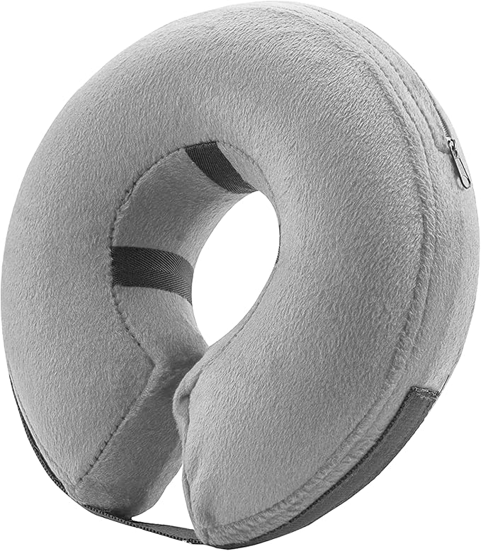 BENCMATE Inflatable Dog Cone Collar Alternative After Surgery X-Large, Grey | Soft Dog Cone for Small Medium Large Dogs and Cats, Doggie Neck Donut Recovery ECollar to Stop Licking Pets from Injury