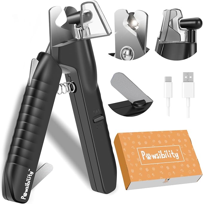 Pawsibility Reinvented Pet Nail Clippers with LED Light