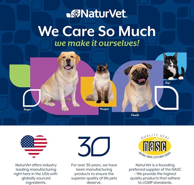 NaturVet VitaPet Senior Daily Vitamin Dog Supplements - 60 Ct | Soft Chews, Made in The USA with Globally Source Ingredients
