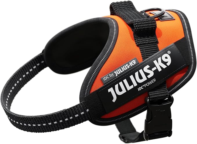 Julius-K9, 16IDC-for-MM, IDC Powerharness, Dog Harness, UV Orange, XS/Mini-Mini