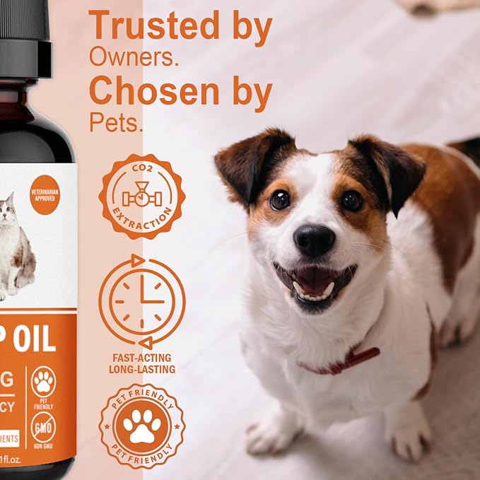 (2-Pack) Organic Hemp Oil for Dogs and Cats, Omega, 2-Pack