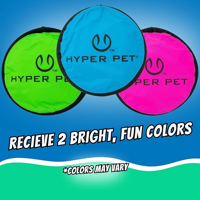 Hyper Pet Flippy Flopper Flying Disc Soft Dog Toy 9 Inch, Floats, 6 Pack