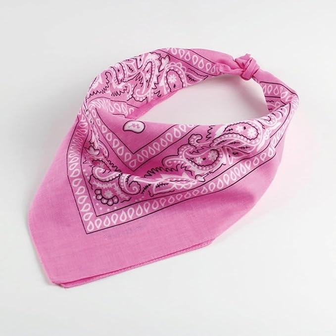 Dog Cowboy Hat and Bandana Scarf Dog Cat Sombrero Puppy Hat Dog Cat Costume, 20 cm, Polyester, Pink