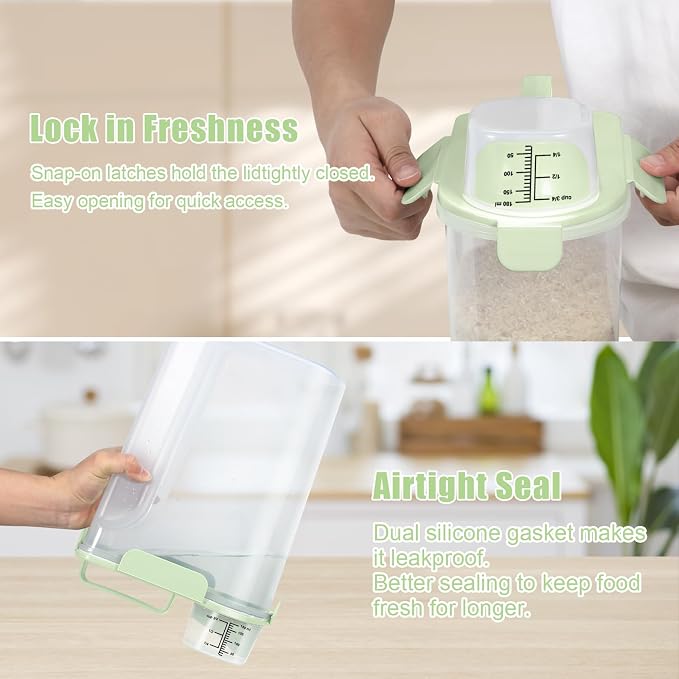 5 Lbs Pet Dog Food Storage Container for Travel Bird Seed Dispenser, 5 Lbs, Green