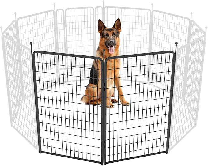 FXW Rollick Unleashed Dog Playpen, 50in, 2 Panels, Large, Black