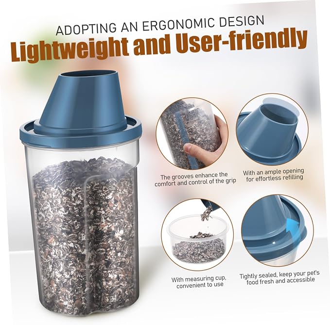 BESPORTBLE 8pcs Airtight Dog Food Storage Container Lids Cat Food Storage Bin Pet Supplies, 8-Pack