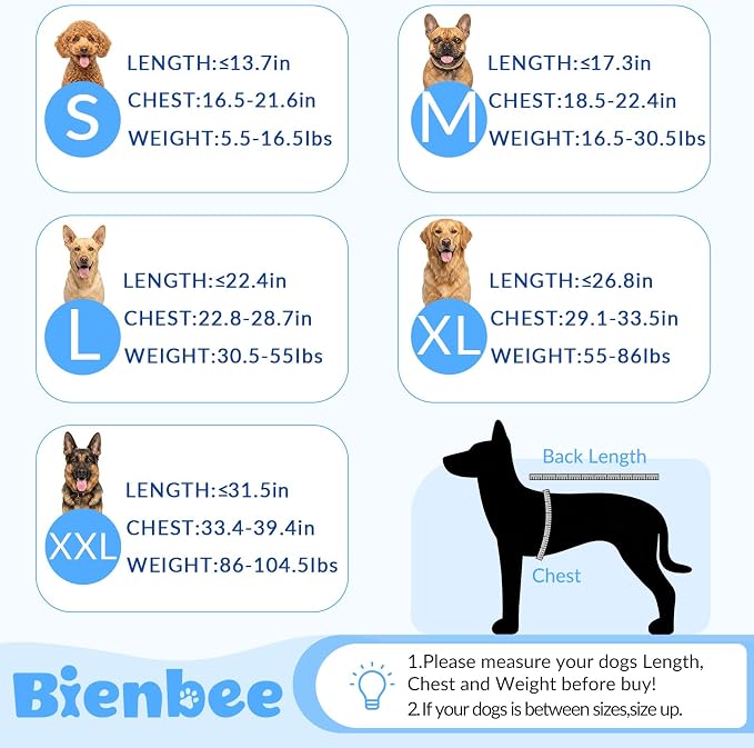 Bienbee Dog Bathrobe, Quick Drying Super Absorbent Pet Robes for Small Medium Large Dogs, Drying Coat for After Bath & Swim, Warm & Cozy Dogs Towels, Dog Puppy Bath Supplies, Light Blue XXL