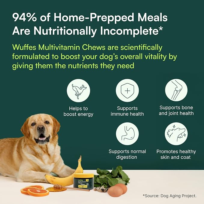 Wuffes Hip and Joint Supplement for and 23-in-1 Multivitamin Bundle for Dogs (Small & Medium Breed)