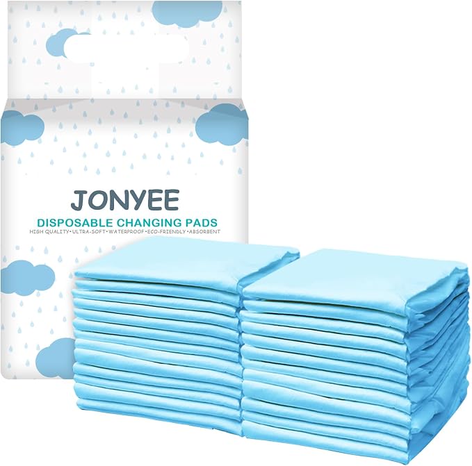 Basics Dog and Puppy Pee Pads with 4-Layer Leak-Proof and Quick-Dry Design for Potty Training, 13” x 17” Ultra Absorbent Disposable Changing Pads for Small Pets -Blue(25 Count)