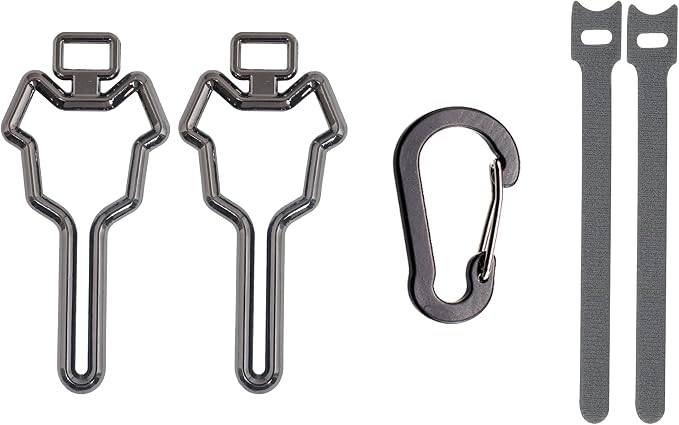 Metal dog Poop Bag Holder, Waste Bag Holder, Dog Poop Bag Carrier, Hand Free Holder (Metal, 2 pack, Gun Black)
