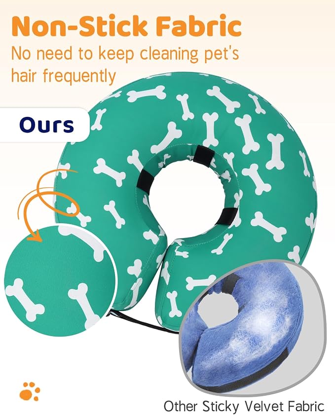 Supet Inflatable Dog Cone Collar Alternative After Surgery, Dog Neck Donut Collar Recovery E Collar for Neuter, Soft Pet Cone for Small Medium Large Dogs