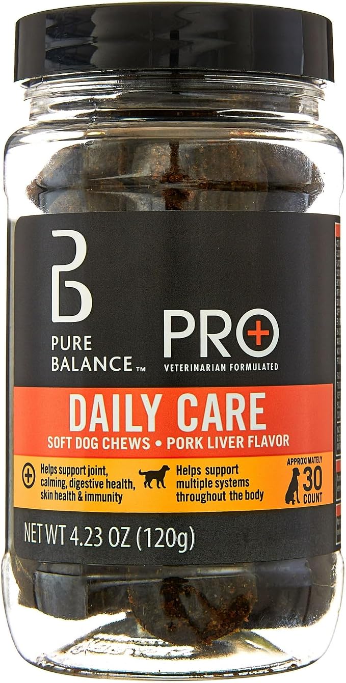 Formulated Daily Care for Dogs, Joint Health & Immunity Supplement, Pork Liver Flavor, 30 Count Soft Chews