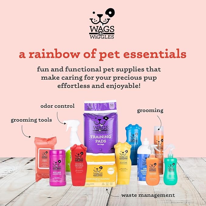 Wags & Wiggles Purify Hypoallergenic Grooming Wipes, Grapefruit, 100 Count