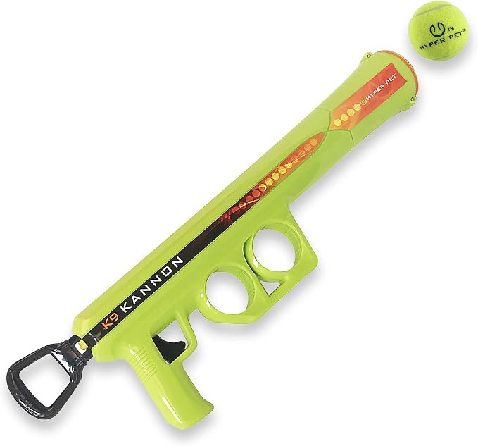 Hyper Pet K9 Kannon Dog Ball Thrower Launcher for Dogs, All Breeds Up To 60 Pounds, With One Hyper Pet 2.5 Inch Tennis Ball, For All Breeds | K9 Kannon Launcher for Dogs of All Breeds up to 60 Pounds, Includes One Hyper Pet 2.5 In Tennis Ball