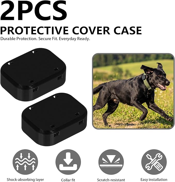 2Pcs Protective Cover Case Compatible with Fi Dog Mini GPS Tracker, Slim Sleeve for Collar Device Safety, Secure Holder for Outdoor Use