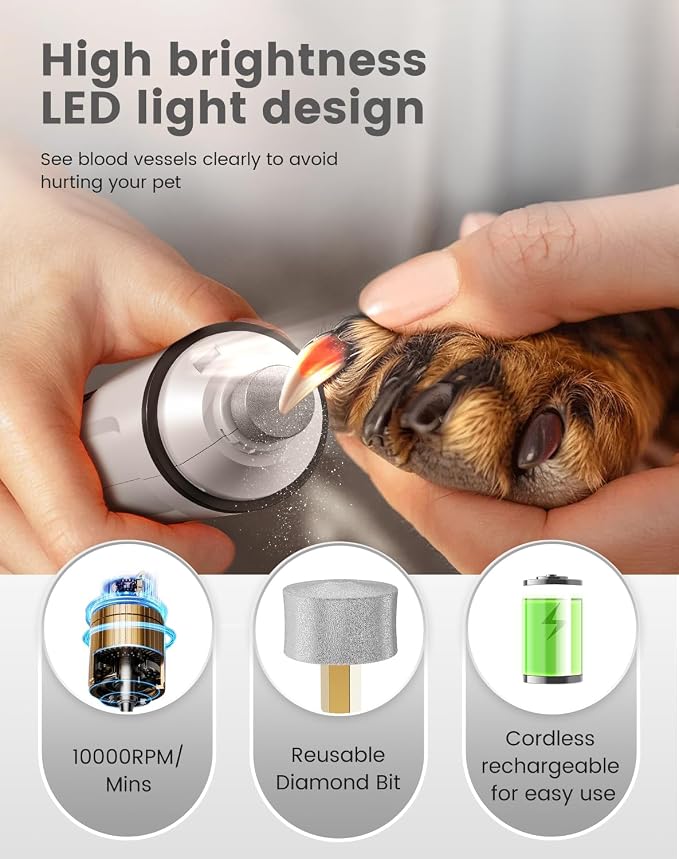 PAPMINI 2-in-1 Dog Nail Grinder & Paw Trimmer