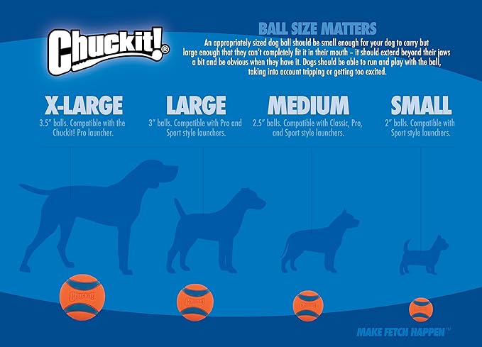 Chuckit! Amphibious Fetch Balls, Set of 3, Medium (Pack of 12)