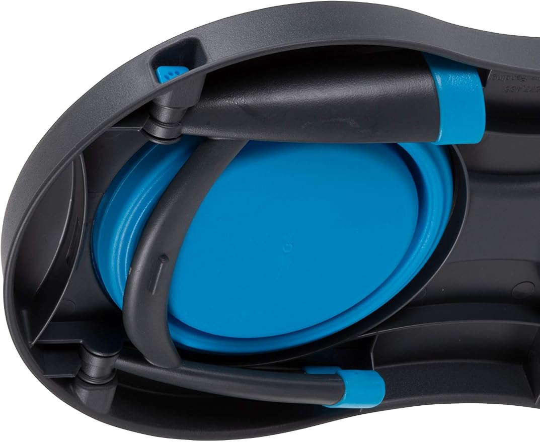 Dexas Pets Double Elevated Pet Feeder, Pro Blue, Small/1 Cup Capacity Bowls (PW1004322194)