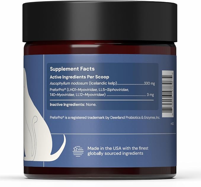 Animal Biome Dog & Cat Dental Powder, Kelp Prebiotic Food Topper, 60g