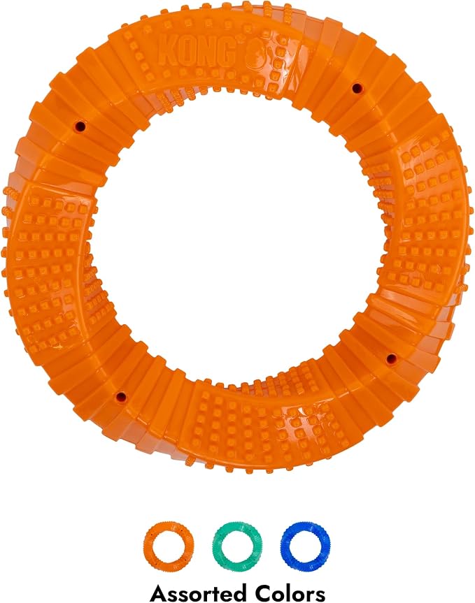 KONG CoreStrength Dog Toy – Ring – Durable Tough Chew Toy for Medium & Large Dogs – Textured Dental Chew for Teeth & Gums – Fetch & Interactive Play