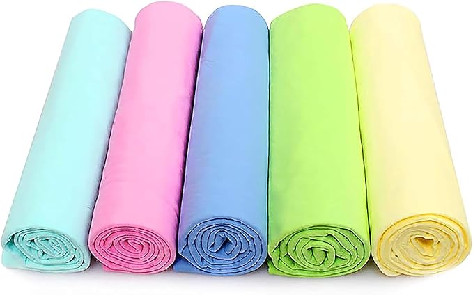 GabeFish Super Absorbent Shammy Dog Towels Quick Dry Eco-Friendly Soft Multifunctional Pets Cats Towel Packs Large 2PC