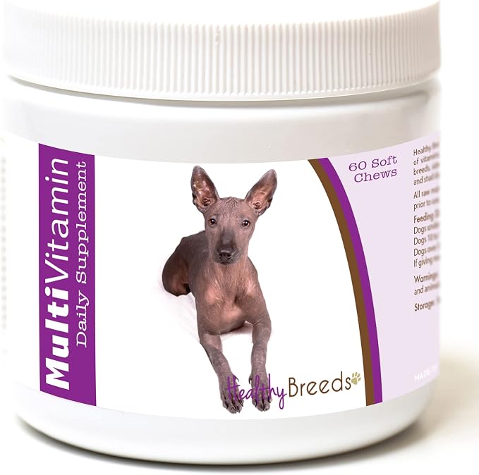 Healthy Breeds Xoloitzcuintli Multi-Vitamin Soft Chews 60 Count (1127-xolo-001)