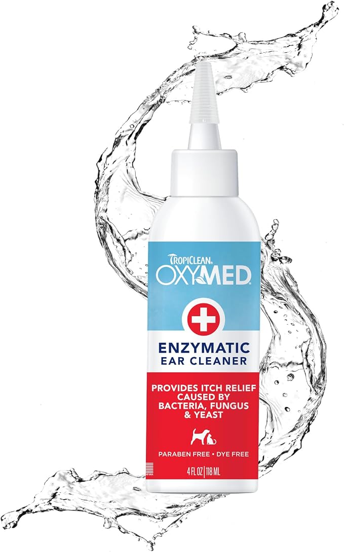 TropiClean OxyMed Enzymatic Dog Ear Cleaner, 4 oz