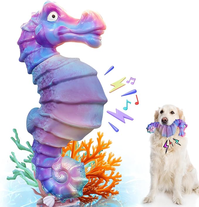 Jeefome Squeaky Dog Chew Toys for Aggressive Chewers | Tough Indestructible Toys for Large & Medium & Small Breeds-Interactive Toys for Boredom & Anxiety Relief