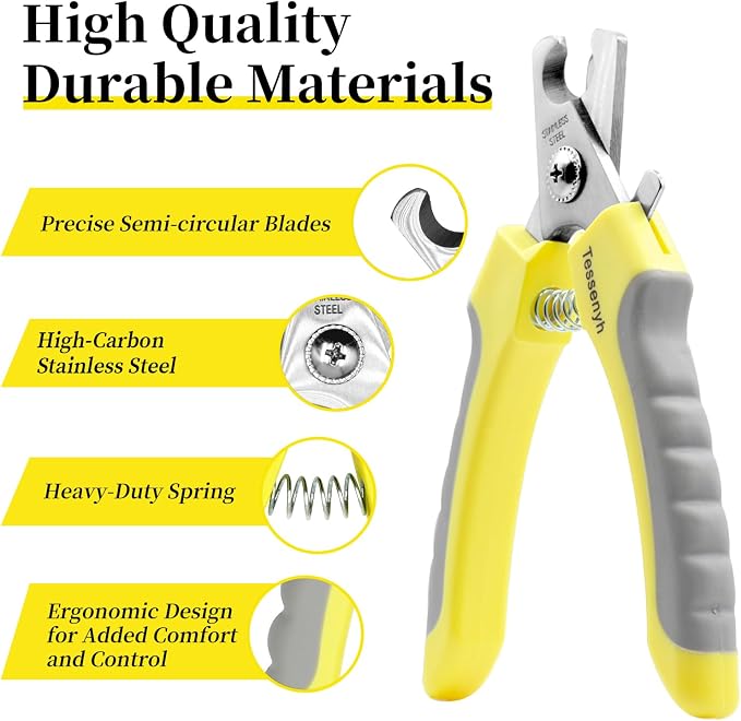 Professional Dog Nail Trimmers, Safety Lock, 6.5in