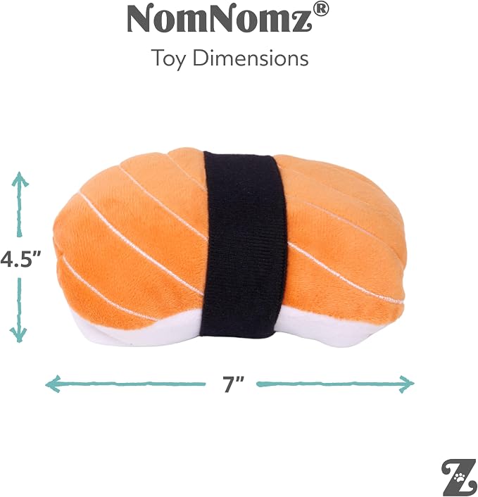ZippyPaws NomNomz Dog Squeaky Toys to Keep Them Busy, Pet Products - Sushi | Funny Food Plush for Small & Medium Dogs, Cute Stuffed Puppy Toy, Gift for Dogs of All Breeds, Soft and Cuddly