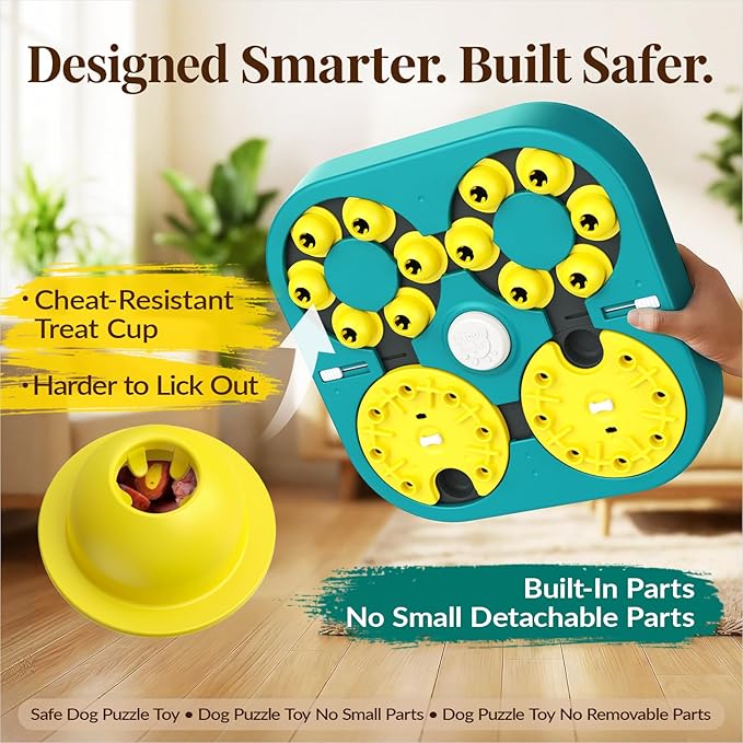 KADTC Dog Puzzle Toy, XL Size, 5 Levels in 1 & 6 Ways to Play, Beginner to Expert Difficulty, Mental Stimulation Enrichment Toy for Smart Dogs