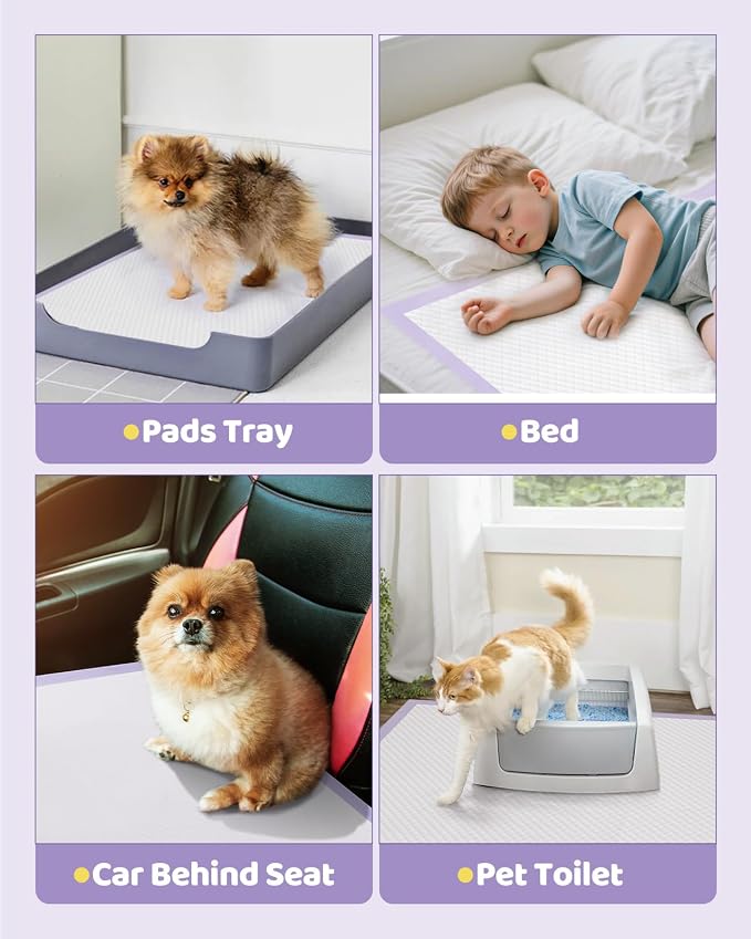 iweepet 36"x36" 4XL Lavender Scented Disposable Dog Pee Pads, 45 Count | Extra Large Puppy Training Pads with 6-Layer Super Absorbent Protection, Leakproof Puppy Pads for Large Dogs & Senior Pets