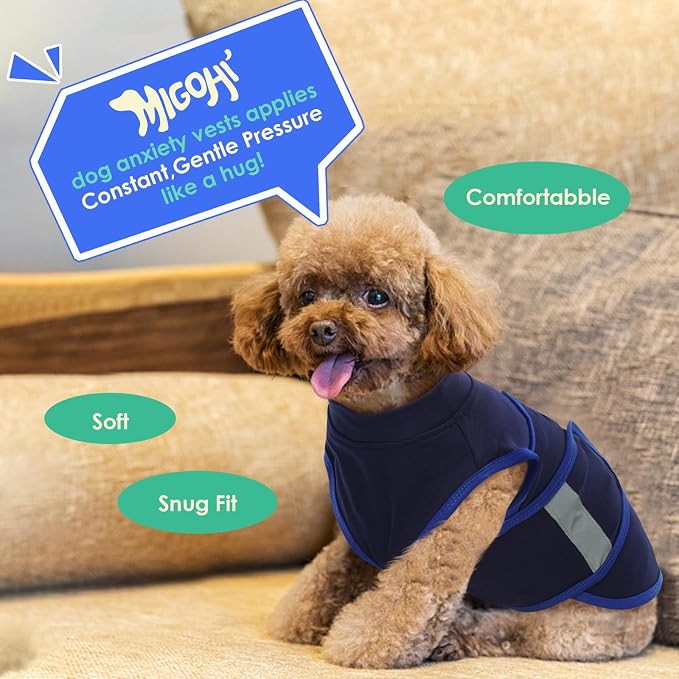 MIGOHI Dog Anxiety Relief Coat, Medium, Small