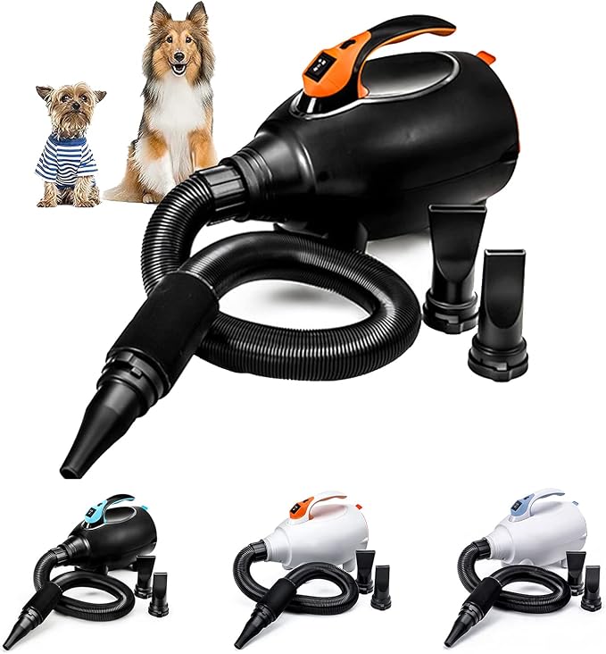 Abs Insulation Dog Dryer, High Velocity Pet Hair Dryer, Stepless Adjustable Speed Pet Grooming Hair Drying Force Dryer Blower, Quick Mute,A1/1800W (A2/1800W) (B2/2200W)
