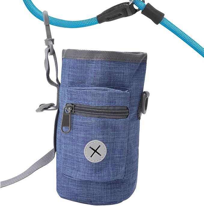 Dog Poop Bag Holder for Walking with Waste Bag Dispenser, Portable Wearable Dog Poop Carrier, Clip Easy-Attach to Leash/Harness/Waist, for Storing Used Doggie Waste Bags Without Spills