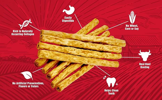 Rewardables, Healthy Chewers, Natural Collagen and Beef Sticks for Dogs, High Protein and Limited Ingredient Dog Chews, 100 Count (Pack of 2)