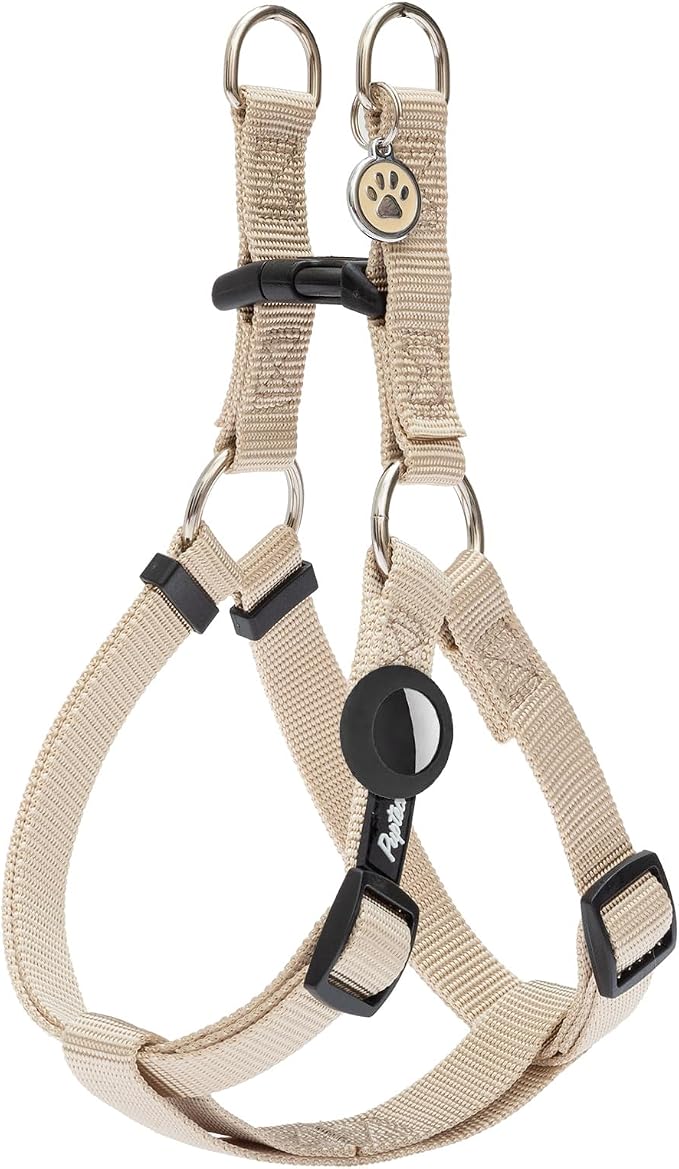 PUPTECK No Pull Dog Harness Small Sized Step-in Adjustable Puppy Vest | Soft Webbing Basic Halter with ID Tag for Outdoor Walking