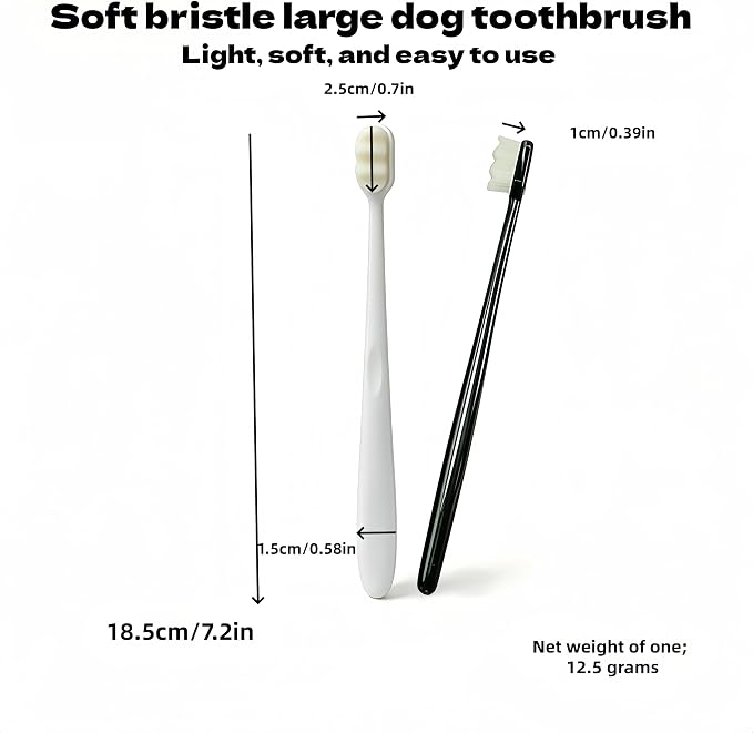 CGO Small Dog Toothbrush - 4Pcs Pet Toothbrush Set with Soft Bristles for Gentle Teeth Cleaning, Dental Care Kit for Small Pets